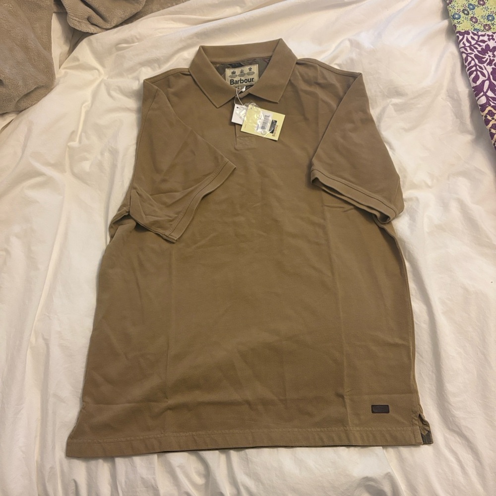 NWT Barbour Men's Brown Polo Shirt